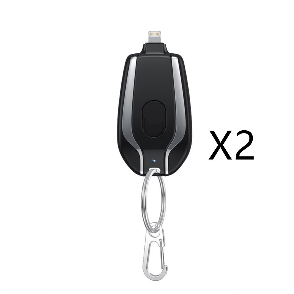 1500mAh Mini Keychain Power Bank – Fast Charging, Type-C & iPhone Compatible